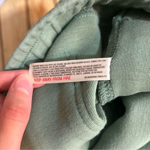 Anthropologie Saturday Sunday Dylan Cropped Joggers Sage Green Size Medium - Picture 10 of 11